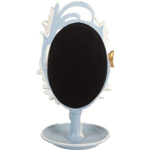 Clayre & Eef Miroir de table 16x14x27 cm Bleu Vintage