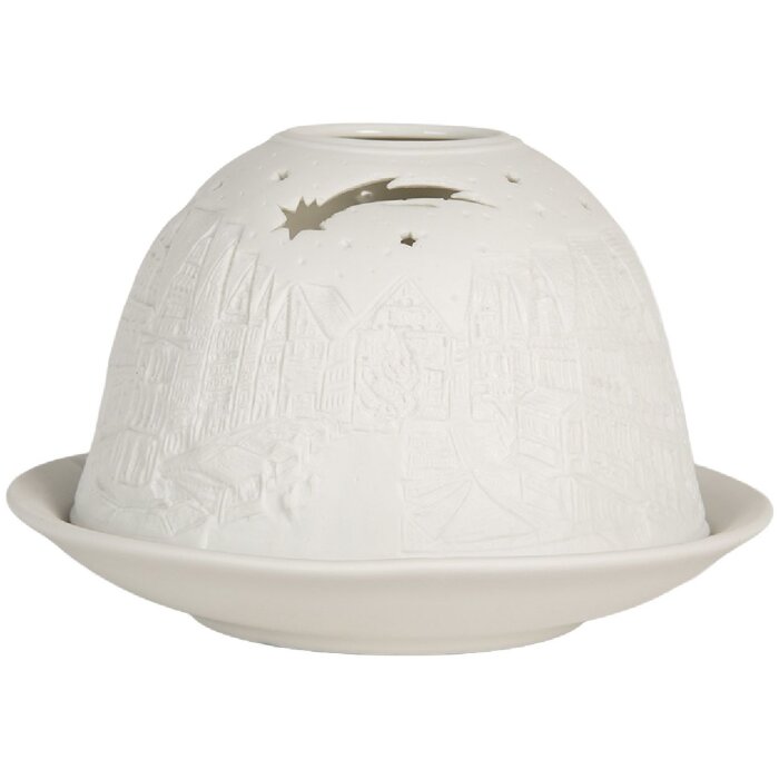 Clayre & Eef Bougeoir en Porcelaine Ø 12x8 cm