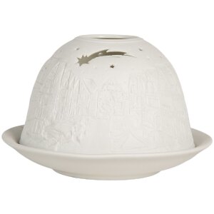 Clayre & Eef Bougeoir en Porcelaine Ø 12x8 cm