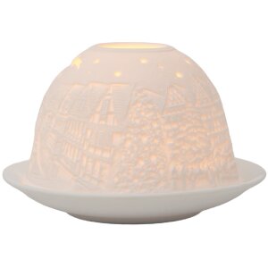 Clayre & Eef Bougeoir en Porcelaine Ø 12x8 cm