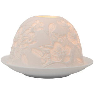 Clayre & Eef 6CE2209 Bougeoir en porcelaine blanc Ø 12x8 cm