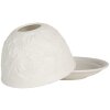 Clayre & Eef 6CE2209 Bougeoir en porcelaine blanc Ø 12x8 cm