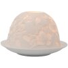 Clayre & Eef 6CE2209 Bougeoir en porcelaine blanc Ø 12x8 cm