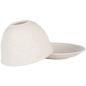 Clayre & Eef Bougeoir en Porcelaine Ø 12x8 cm