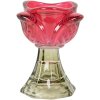 Clayre & Eef Bougeoir Rose-Vert Ø 7x10 cm