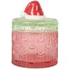 Clayre & Eef 6GL5343 Pot à provisions Rouge Vert Ø 9x12 cm