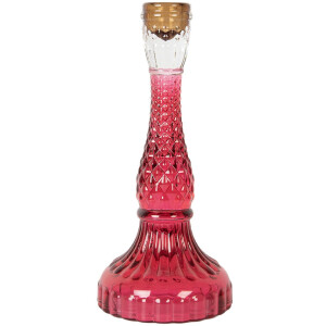 Clayre & Eef Bougeoir Verre Ø 10x22 cm Rose