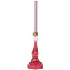 Clayre & Eef Bougeoir Verre Ø 10x22 cm Rose