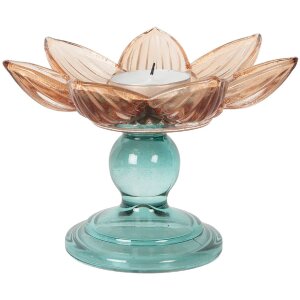 Clayre & Eef 6GL5346 Bougeoir Verre Ø 14x10 cm