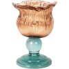 Bougeoir Clayre & Eef Orange et Vert 10x14 cm