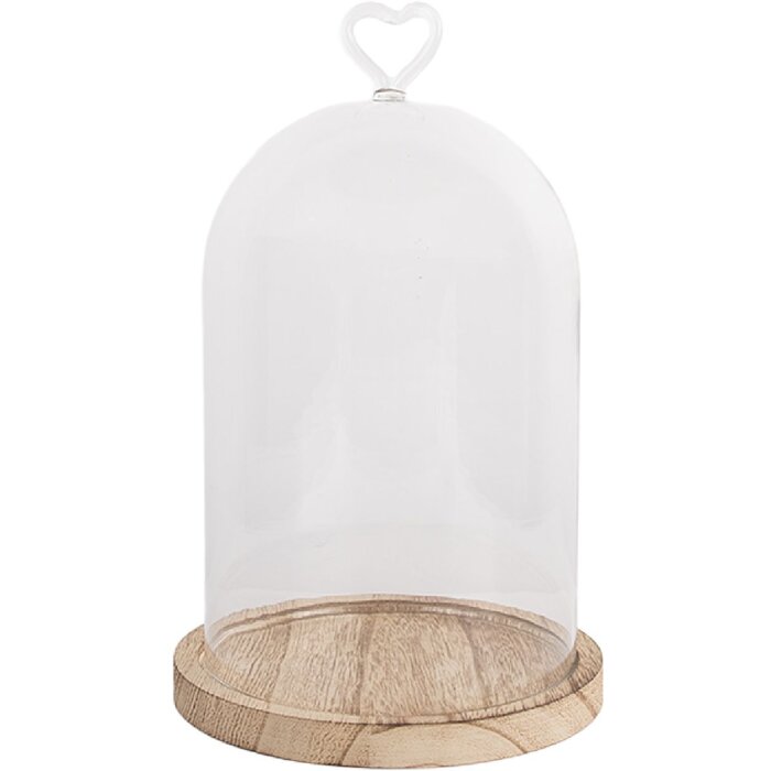Cloche en verre Clayre & Eef 6GL5360 Ø 14x22 cm