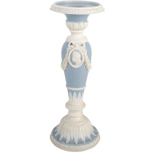 Clayre & Eef 6PR5801 Bougeoir Ø 10x27 cm Blanc...