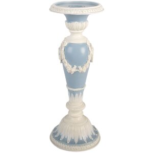 Clayre & Eef 6PR5801 Bougeoir Ø 10x27 cm Blanc...