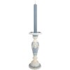 Clayre & Eef 6PR5801 Bougeoir Ø 10x27 cm Blanc et Bleu