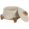 Boîte à bijoux Ø 14x9 cm Beige-Or Clayre & Eef