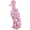 Décoration Chien Caniche Rose Clayre & Eef 13x17x33 cm