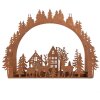 Clayre & Eef Bougeoir Scène de Noël 32x9x23 cm Marron