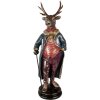 Clayre & Eef Décoration Renne 25x18x66 cm Marron Rouge