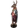 Clayre & Eef Décoration Renne 25x18x66 cm Marron Rouge
