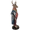 Clayre & Eef Décoration Renne 25x18x66 cm Marron Rouge