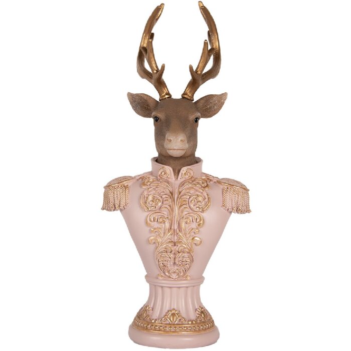 Buste de cerf décorative Clayre & Eef 16x14x36 cm