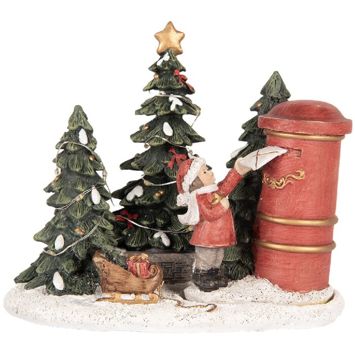 Clayre & Eef 6PR5373 Déco Enfant à la Boîte aux Lettres LED 16x12x14 cm