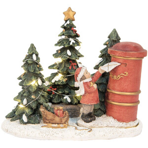 Clayre & Eef 6PR5373 Déco Enfant à la Boîte aux Lettres LED 16x12x14 cm