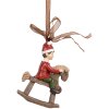 Clayre & Eef Décoration Suspendue Enfant Cheval à Bascule 7x3x9 cm