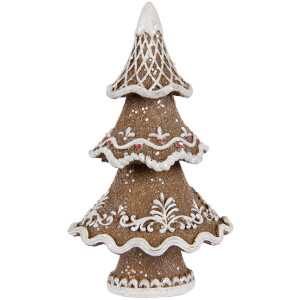 Clayre & Eef Décoration Sapin de Noël 7x5x11 cm Braun-Weiß