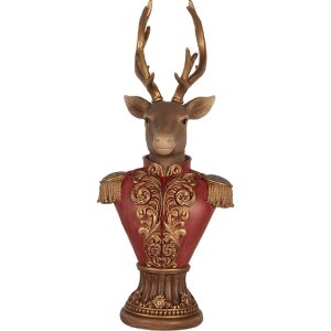 Buste de cerf décorative Clayre & Eef 16x14x36 cm