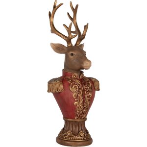 Buste de cerf décorative Clayre & Eef 16x14x36 cm