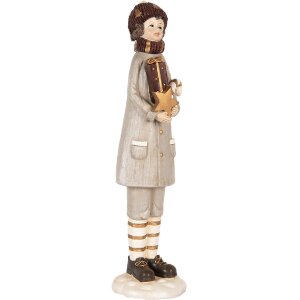 Clayre & Eef Décoration Enfant 8x8x30 cm Gris...
