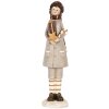 Clayre & Eef Décoration Enfant 8x8x30 cm Gris et Marron