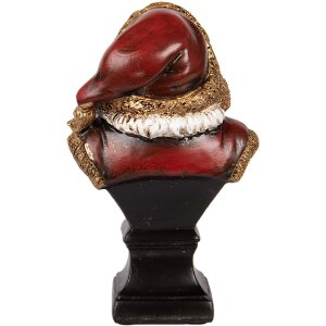 Buste décorative Père Noël Clayre & Eef 10x8x17 cm rouge