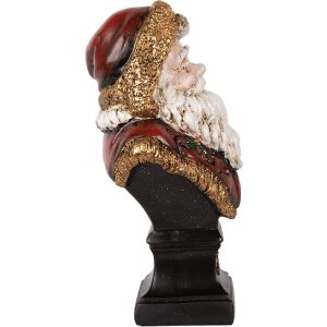 Buste décorative Père Noël Clayre & Eef 10x8x17 cm rouge