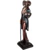 Clayre & Eef Bougeoir Schaf 13x10x35 cm Marron et Bleu