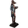 Clayre & Eef Bougeoir Schaf 13x10x35 cm Marron et Bleu