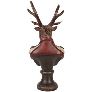 Buste Décoration Renne Clayre & Eef 6PR5593 12x10x27 cm Braun Rot