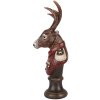 Buste Décoration Renne Clayre & Eef 6PR5593 12x10x27 cm Braun Rot