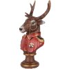 Buste Décoration Renne Clayre & Eef 10x8x19 cm Marron/Rouge