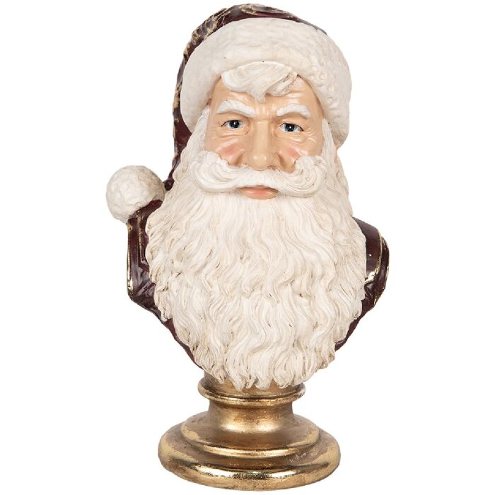 Buste Décoration Père Noël Clayre & Eef 17x15x27 cm