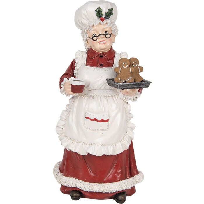 Clayre & Eef 6PR5696 Femme de Noël Décorative 15x15x30 cm
