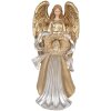 Clayre & Eef Décoration Ange 16x13x35 cm Doré Argenté