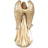 Clayre & Eef Décoration Ange 16x13x35 cm Doré Argenté