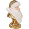 Buste décorative Père Noël Clayre & Eef 23x15x32 cm Blanc-Doré