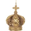 Clayre & Eef Décoration Suspendue Couronne Ø 7x9 cm Dorée