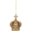 Clayre & Eef Décoration Suspendue Couronne Ø 7x9 cm Dorée