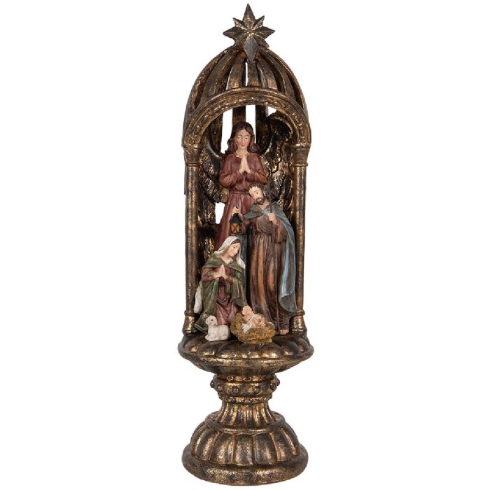 Groupe de Noël Doré et Marron Clayre & Eef 6PR5702 Ø 14x43 cm