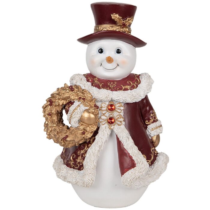 Décoration Bonhomme de neige Clayre & Eef 15x14x24 cm