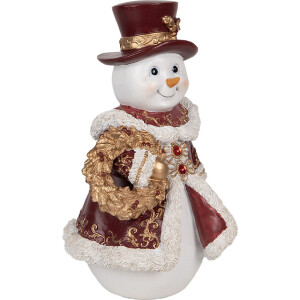 Décoration Bonhomme de neige Clayre & Eef 15x14x24 cm